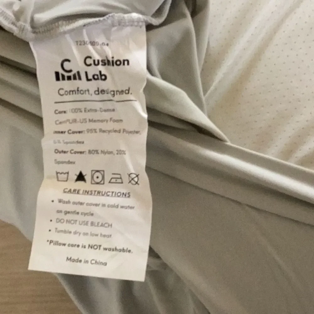 Cushion Lab Deep Sleep Pillow, NWT, Calm Grey, open box Display pillow,